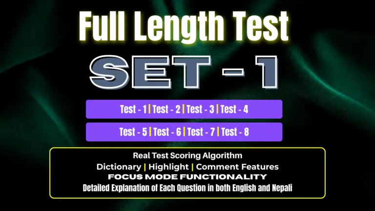 Full Length Test SET – 1