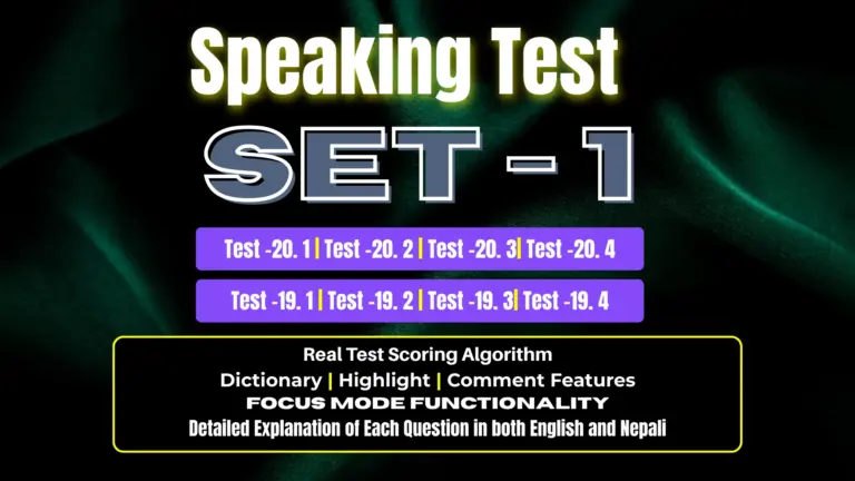 Speaking SET – 1