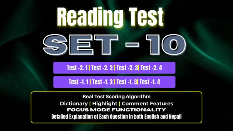 Reading SET – 10