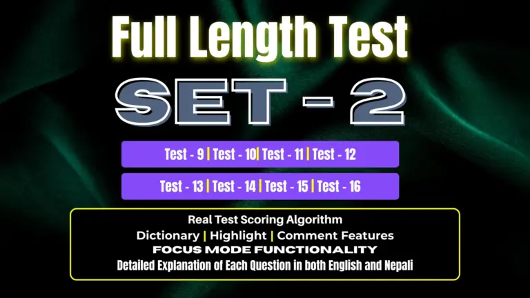 Full Length Test SET – 2