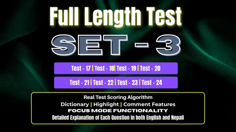 Full Length Test SET – 3