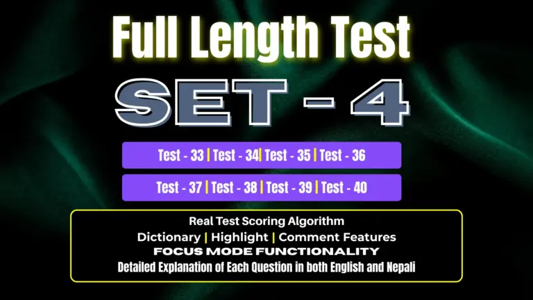 Full Length Test SET – 4