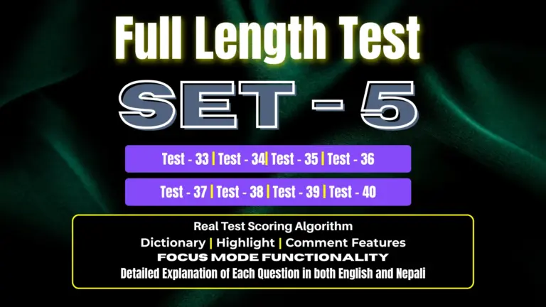 Full Length Test SET – 5