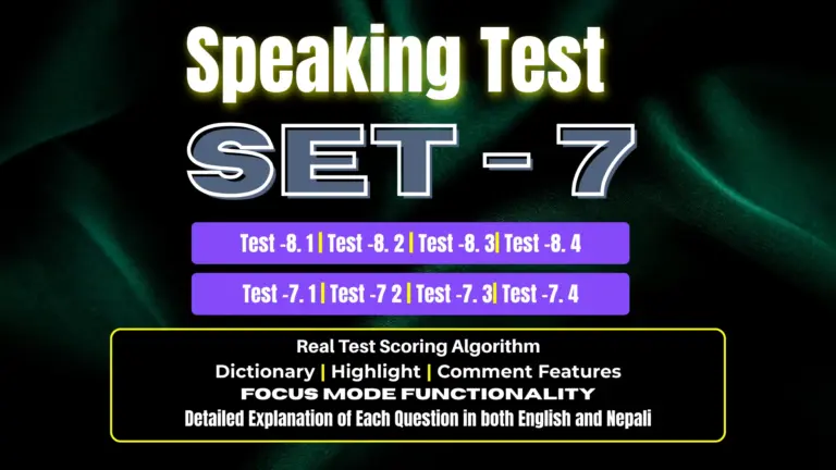 Speaking SET – 7