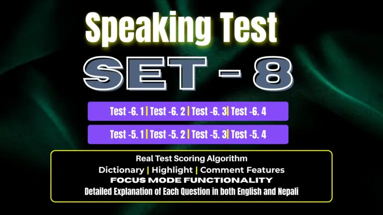 Speaking SET – 8