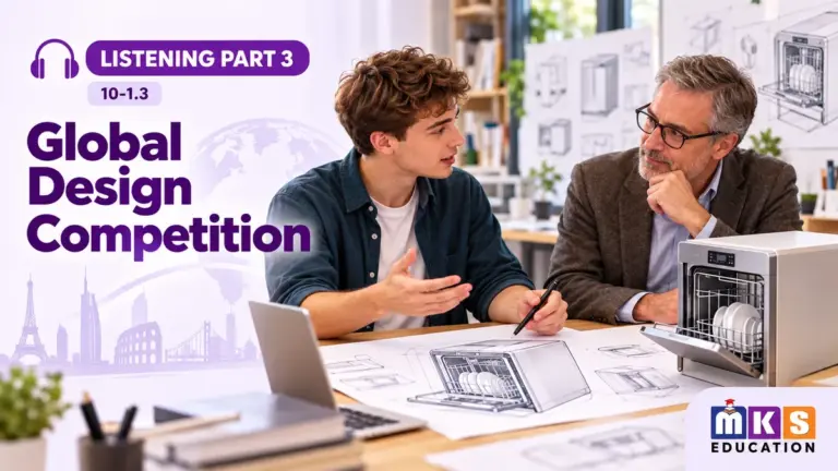 Global Design Competition — IELTS listening, test 10-1.3.
