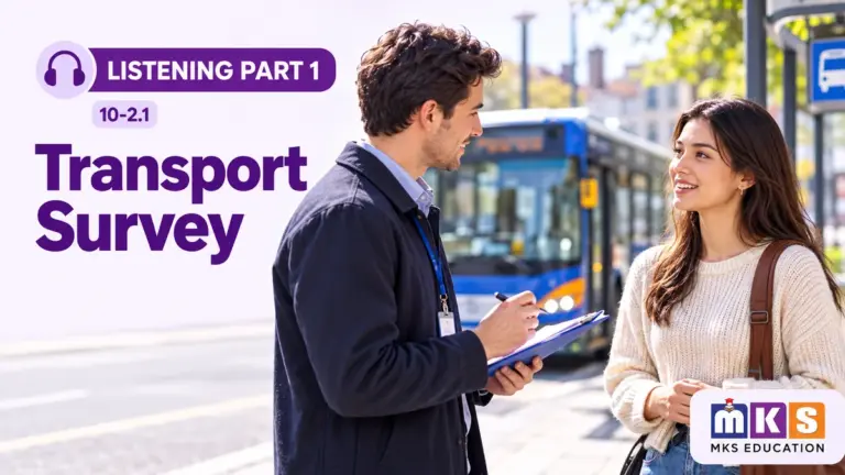 Transport Survey — IELTS listening, test 10-2.1.