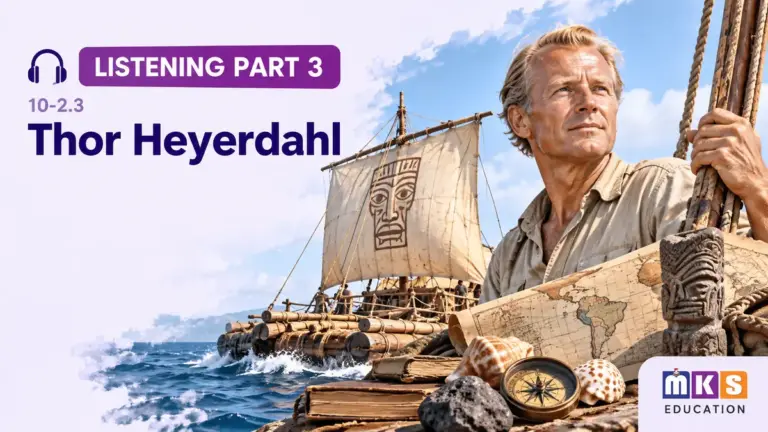 Thor Heyerdahl — IELTS listening, test 10-2.3.