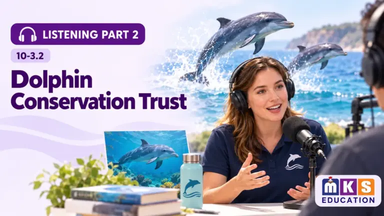 Dolphin Conservation Trust — IELTS listening, test 10-3.2.