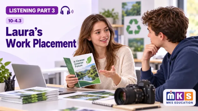 Laura's Work Placement — IELTS listening, test 10-4.3.