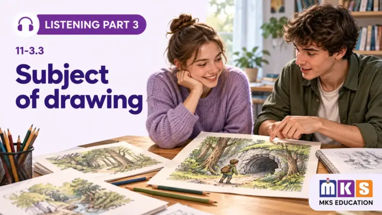 Subject of drawing — IELTS listening, test 11-3.3.