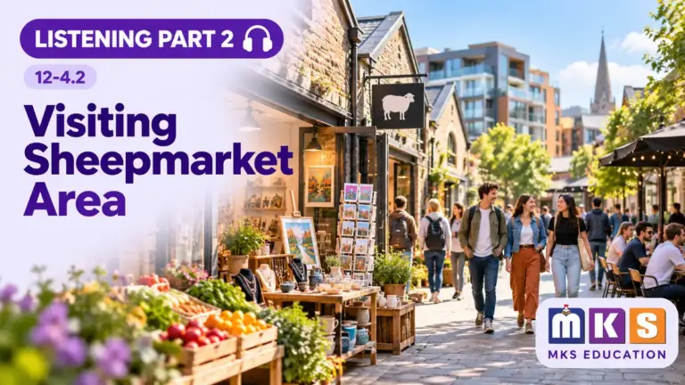 Visiting Sheepmarket Area — IELTS listening, test 12-4.2.