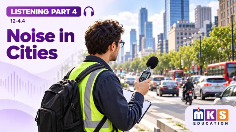Noise in Cities — IELTS listening, test 12-4.4.