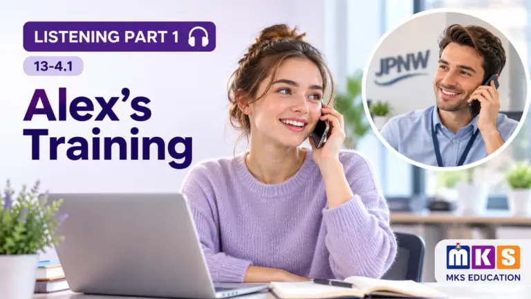 Alex's Training — IELTS listening, test 13-4.1.