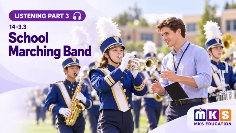 School Marching Band — IELTS listening, test 14-3.3.
