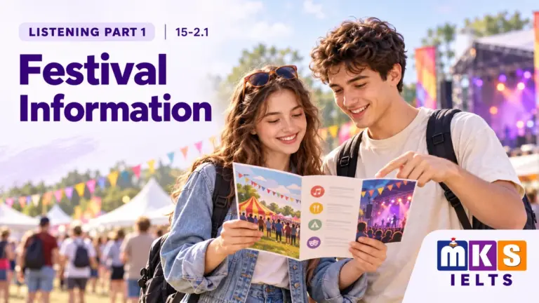 Festival Information — IELTS listening, test 15-2.1.