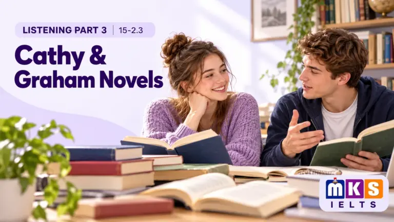 Cathy & Graham Novels — IELTS listening, test 15-2.3.
