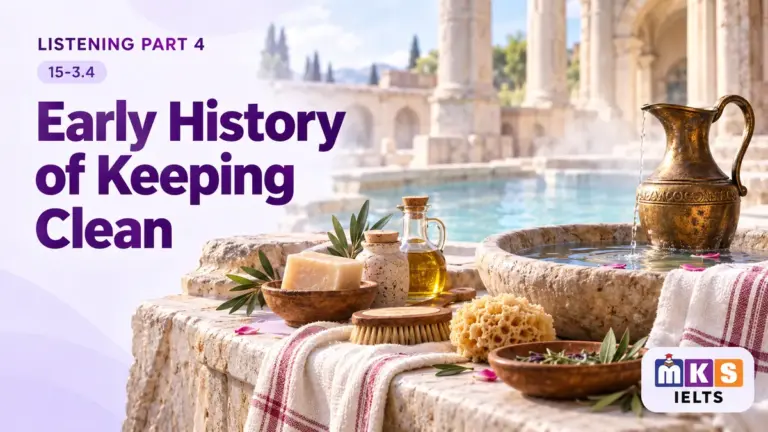 Early History of Keeping Clean — IELTS listening, test 15-3.4.