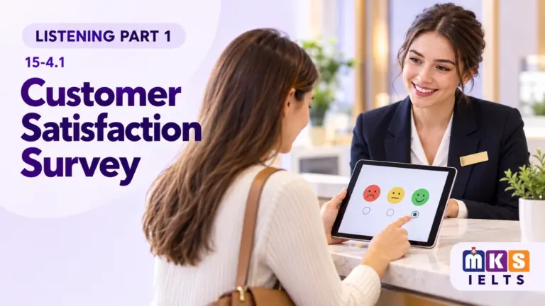 Customer Satisfaction Survey — IELTS listening, test 15-4.1.