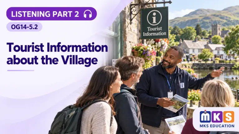 Listening OG14-5.2 — Tourist Information about the Village — MKS Education cover