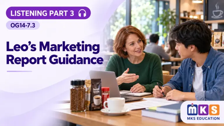 Listening OG14-7.3 — Leo's Marketing Report Guidance — MKS Education cover