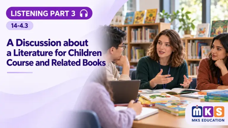 Listening 14-4.3 — A Discussion about a Literature for Children Course and Related Books — MKS Education cover