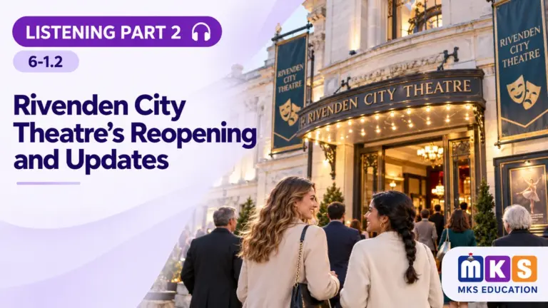 Listening 6-1.2 — Rivenden City Theatre's Reopening and Updates — MKS Education cover