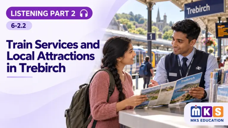 Listening 6-2.2 — Train Services and Local Attractions in Trebirch — MKS Education cover