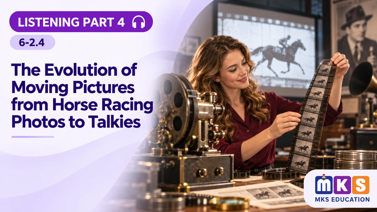 Listening 6-2.4 — The Evolution of Moving Pictures from Horse Racing Photos to Talkies