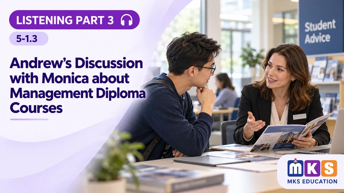 Listening 5-1.3 — Andrew’s Discussion with Monica about Management Diploma Courses