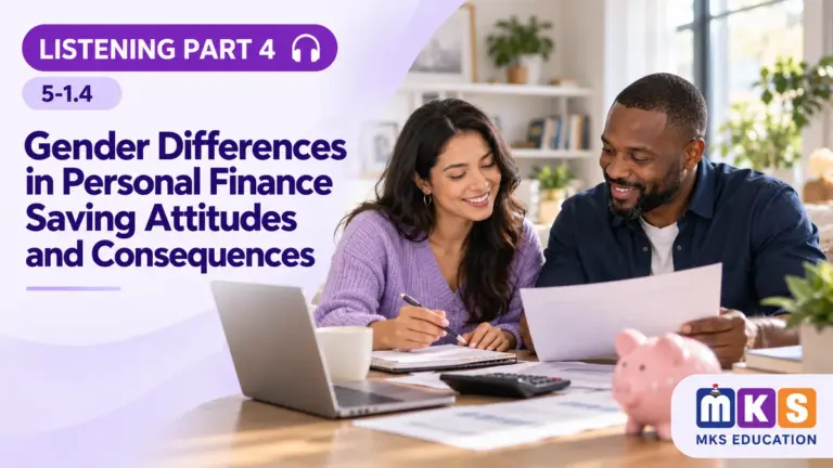 Listening 5-1.4 — Gender Differences in Personal Finance Saving Attitudes and Consequences — MKS Education cover