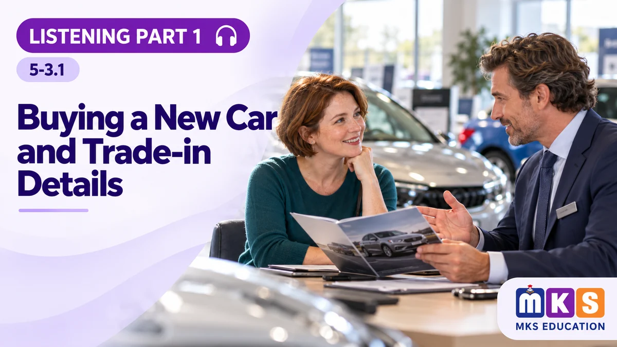 Listening 5-3.1 — Buying a New Car and Trade-in Details