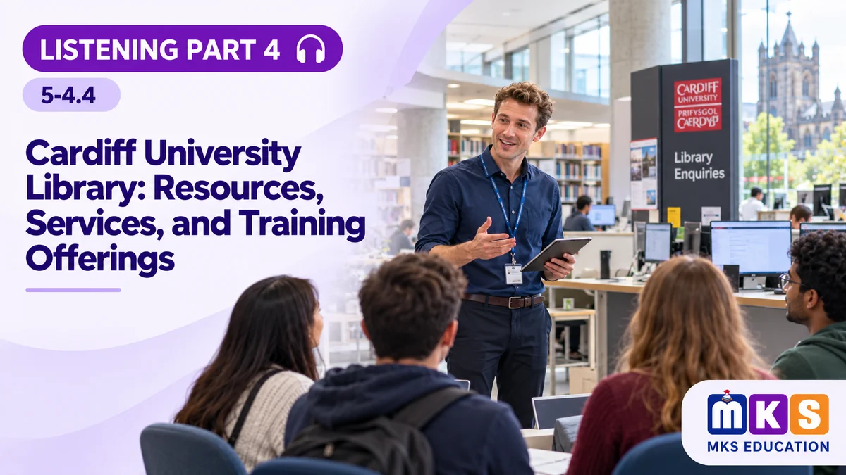 Listening 5-4.4 — Cardiff University Library: Resources, Services, and Training Offerings