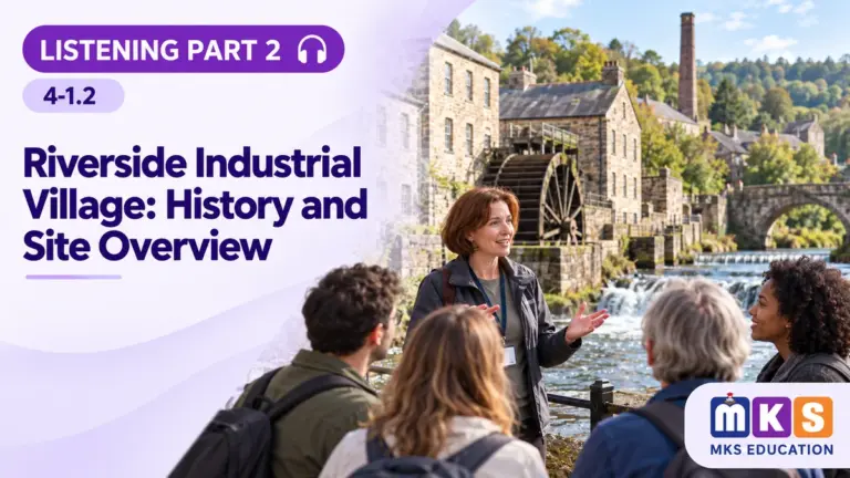 Listening 4-1.2 — Riverside Industrial Village: History and Site Overview — MKS Education cover