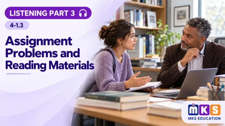 Listening 4-1.3 — Assignment Problems and Reading Materials — MKS Education cover