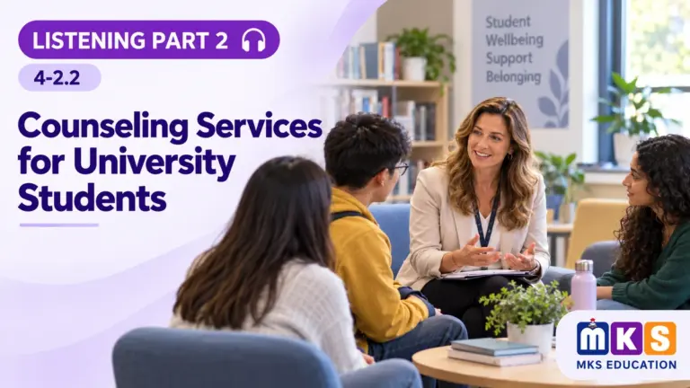 Listening 4-2.2 — Counseling Services for University Students — MKS Education cover