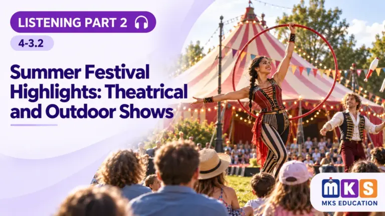 Listening 4-3.2 — Summer Festival Highlights: Theatrical and Outdoor Shows — MKS Education cover