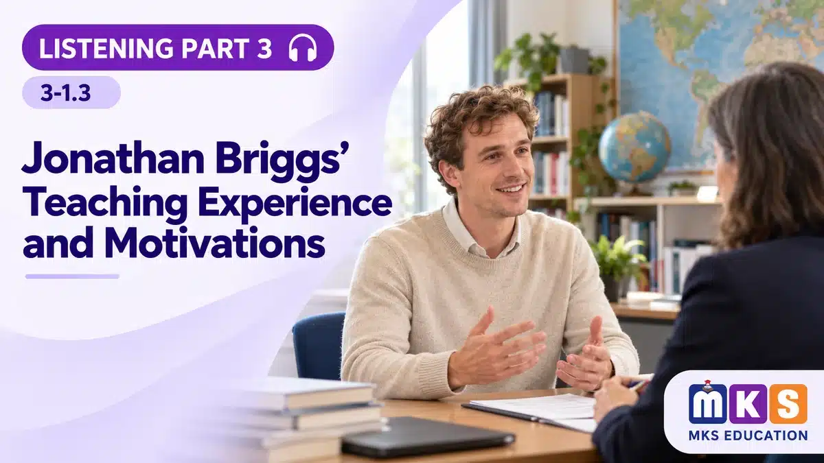 Listening 3-1.3 — Jonathan Briggs’ Teaching Experience and Motivations