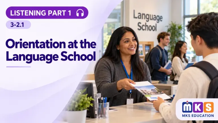 Listening 3-2.1 — Orientation at the Language School — MKS Education cover