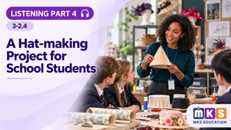 Listening 3-2.4 — A Hat-making Project for School Students — MKS Education cover
