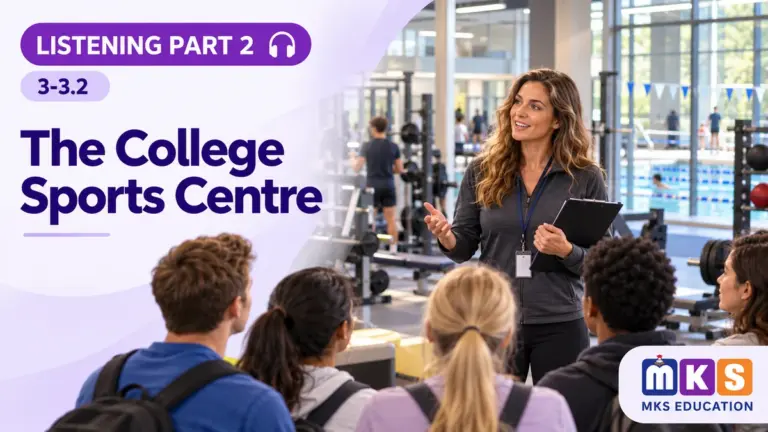 Listening 3-3.2 — The College Sports Centre — MKS Education cover