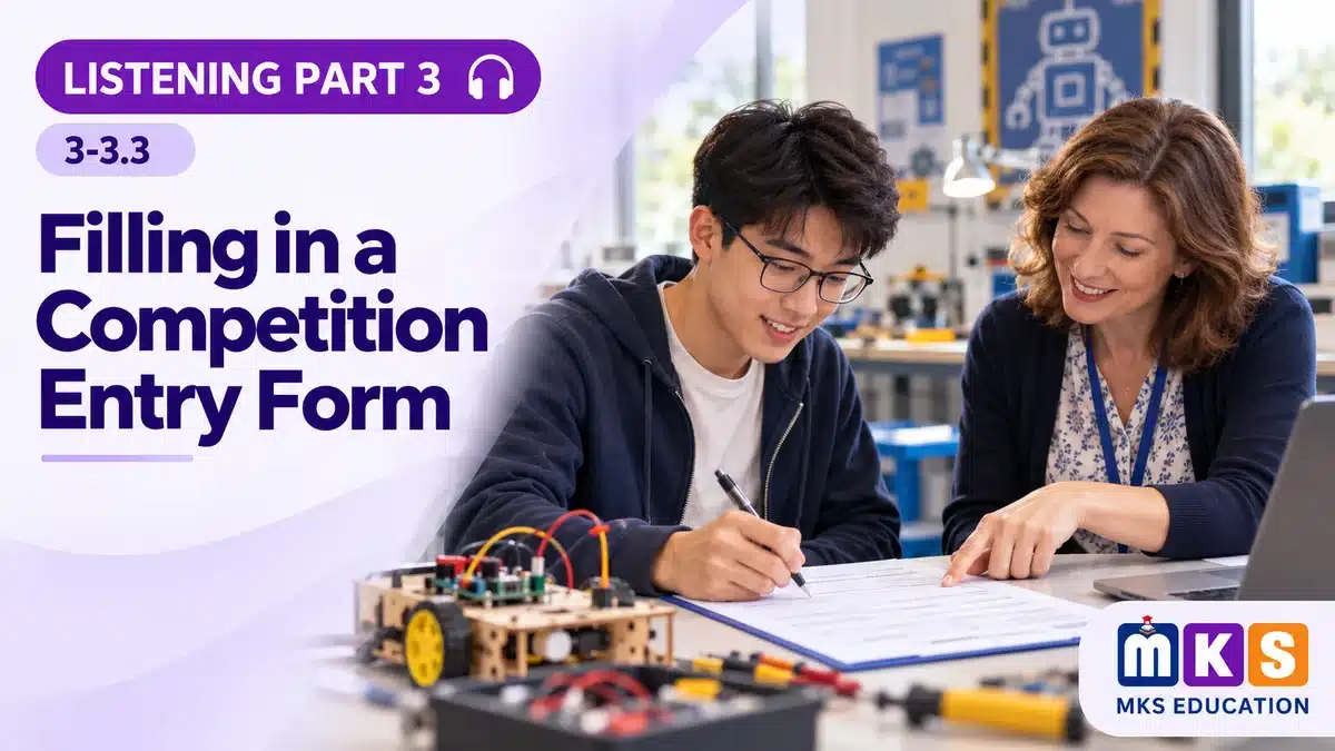 Listening 3-3.3 — Filling in a Competition Entry Form