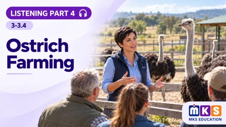 Listening 3-3.4 — Ostrich Farming — MKS Education cover