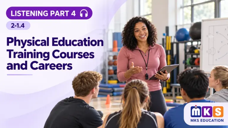 Listening 2-1.4 — Physical Education Training Courses and Careers — MKS Education cover