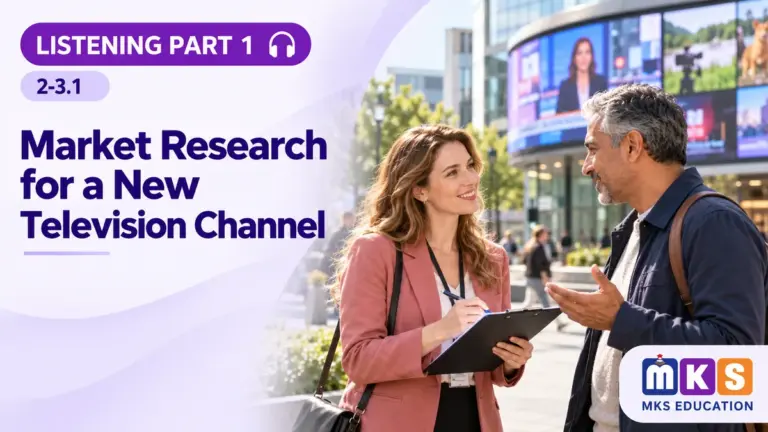 Listening 2-3.1 — Market Research for a New Television Channel — MKS Education cover