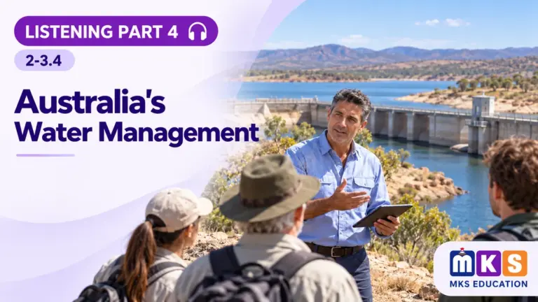 Listening 2-3.4 — Australia's Water Management — MKS Education cover