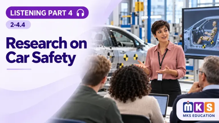 Listening 2-4.4 — Research on Car Safety — MKS Education cover