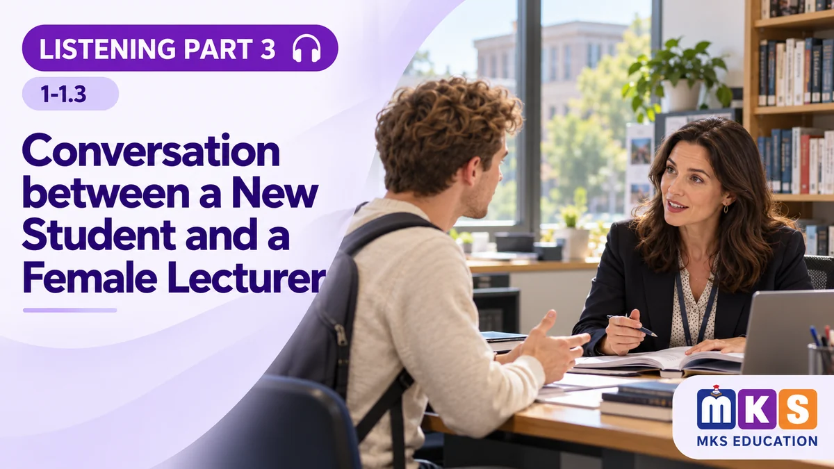Listening 1-1.3 — Conversation between a New Student and a Female Lecturer