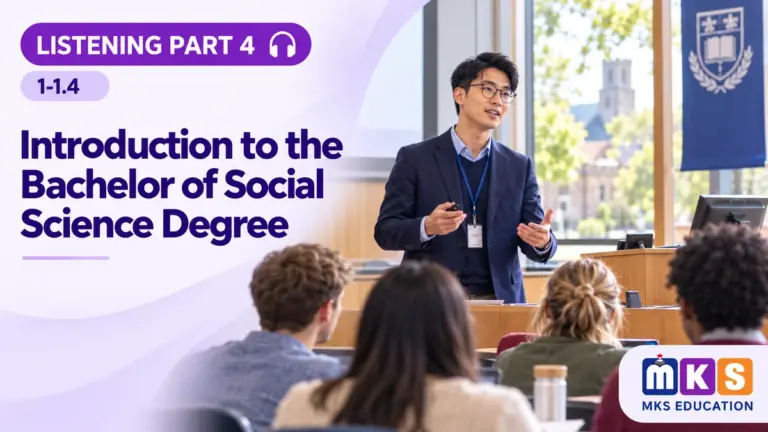 Listening 1-1.4 — Introduction to the Bachelor of Social Science Degree — MKS Education cover