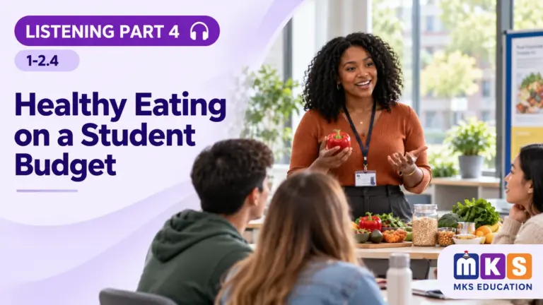 Listening 1-2.4 — Healthy Eating on a Student Budget — MKS Education cover